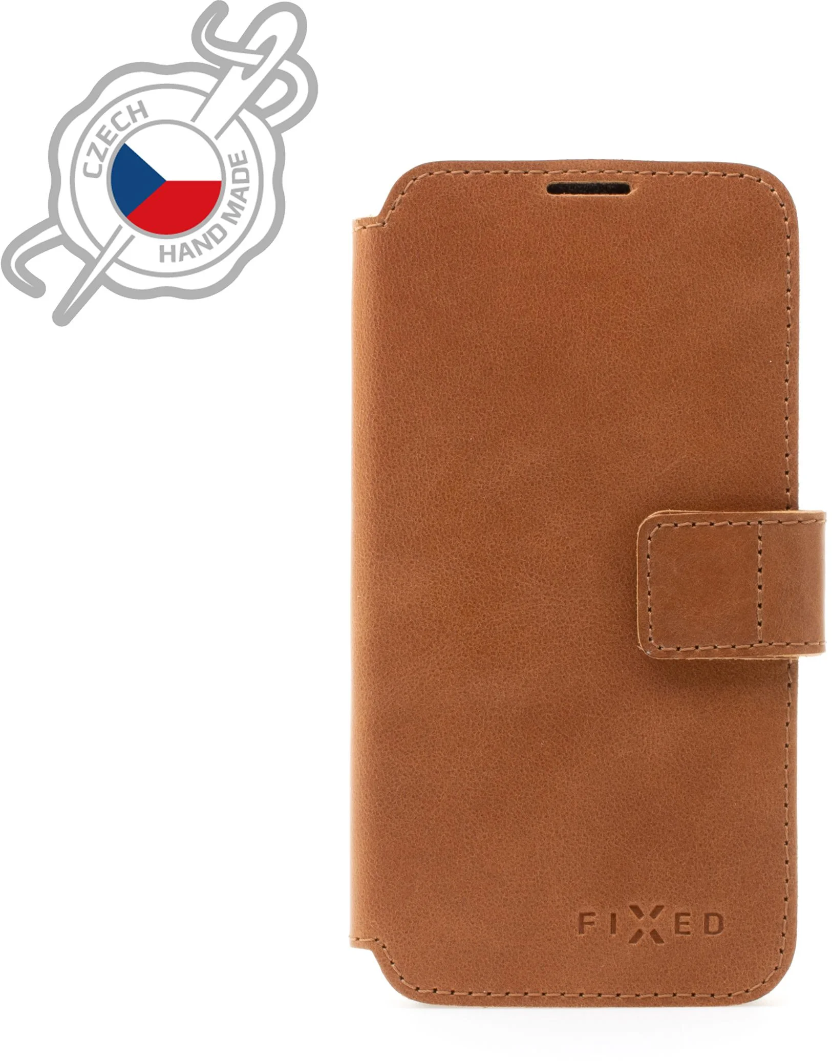 Kožené puzdro typu kniha FIXED ProFit pre Apple iPhone 7/8/SE (2020/2022), hnedé