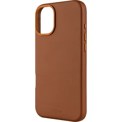 Kožený zadný kryt FIXED MagLeather s podporou MagSafe pre Apple iPhone 16 Plus, hnedý
