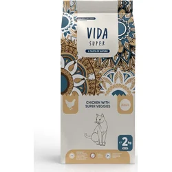 Kraftia VIDA SUPER CAT Adult Chicken & Veggies 2kg granule pro kočky