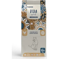 Kraftia VIDA SUPER CAT Adult Sterilised Chicken & Veggies 10kg granule pro kastrované kočky