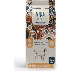 Kraftia VIDA SUPER DOG Adult M/L HUNTING Chicken & Lamb 12kg granule pre psy