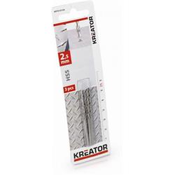 Kreator KRT010104 - 3ks HSS vrták do kovu 2,5x57 mm