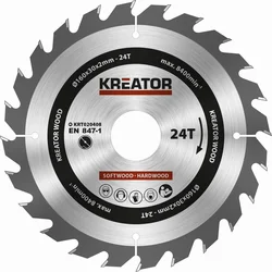 Kreator KRT020408 - pílový kotúč na drevo 160 mm, 24T