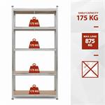 Kreator KRT674001 - Kovový regál 180 x 90 x 40 cm, 5 políc, 875 kg