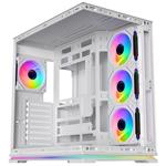Krux skříň Atron ATX / 4x120 mm PWM ARGB fan / USB 2.0 / USB 3.0 / USB-C / panoramatická / bílá