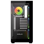 Krux skříň Exo / ATX / 4x120mm RBG fan / 2xUSB 2.0 / USB-C / tvrzené sklo / černá