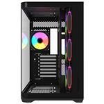 Krux skříň Tano ATX / 4x120 mm PWM ARGB fan / 2xUSB 3.0 / USB-C / panoramatická zaoblená/ černá