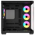 Krux skříň Tano ATX / 4x120 mm PWM ARGB fan / 2xUSB 3.0 / USB-C / panoramatická zaoblená/ černá