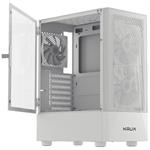 Krux skříň Vako RGB/ ATX / 2x140mm RGB fan / 1x120mm RGB fan / 2xUSB 2.0 / USB 3.0 / bílá