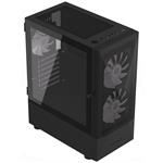 Krux skříň Vako RGB / ATX / 2x140mm RGB fan / 1x120mm RGB fan / 2xUSB 2.0 / USB 3.0 / černá