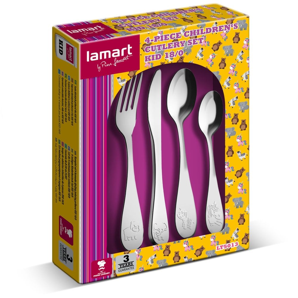 Lamart LT5013 4-dielna sada detských príborov KID