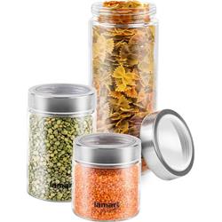 Lamart LT6010 3-piece set of glass jars CAN