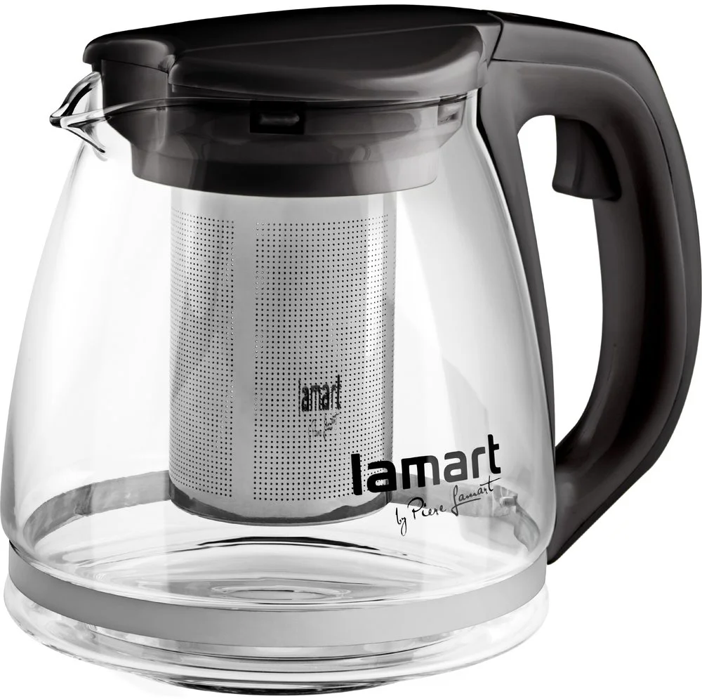 Lamart LT7025 Čajová kanvica VERRE 1,1 l, čierna