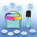 LAMAX KaraokeKid1, bluetooth reproduktor a mikrofón, modrý