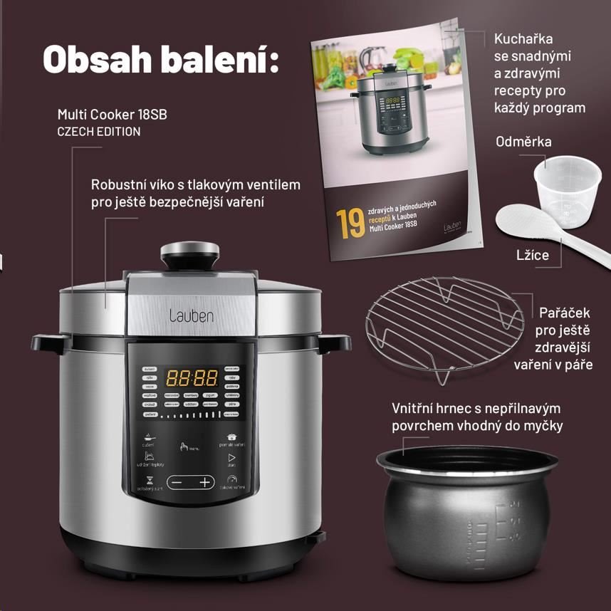 Lauben Multi Cooker 18SB Czech Edition - multifunkčný tlakový hrniec