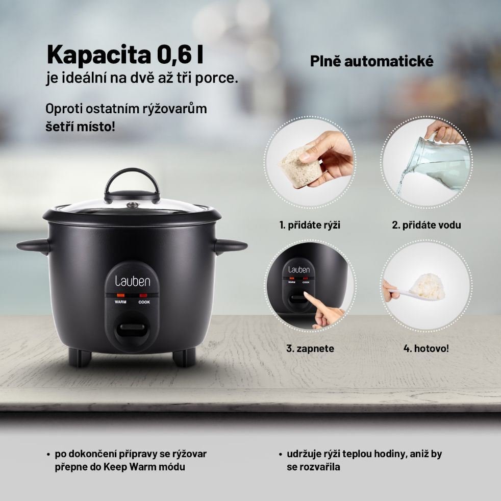 Lauben Rice Cooker 600BC - varič ryže