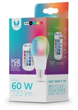 LED žárovka Forever E27 A60 RGB 9W s dálkovým ovládáním bílá - Vybavení domu