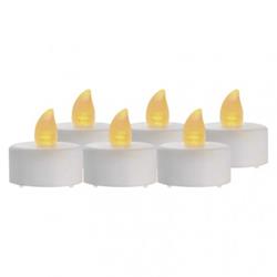 LED decoration - tea light white, CR2032, indoor, vintage, 6 pcs