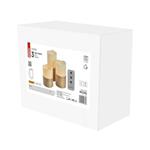 LED dekorácia - vosková sviečka zabalená do šnúrky, 3x AAA, interiérová, vintage, 3 ks, diaľkové ovládanie