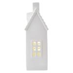 LED keramický domeček, 18 cm, 1x CR2032, vnitřní, teplá bílá, časovač