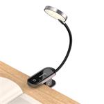 LED lampa na čítanie Baseus s klipom, sivá