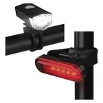 LED predná zadná dobíjacia baterka na bicykel P3923, 90 lm