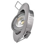 LED reflektor SIMMI strieborný, kruh 5W teplá biela