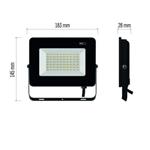 LED reflektor SIMPO 50W, černý, neutrální bílá
