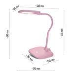 LED stolová lampa STELLA, ružová