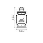 LED vánoční lucerna, 19,5 cm, 3x AA, vnitřní, teplá bílá, časovač