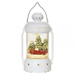 LED vánoční lucerna, 19,5 cm, 3x AA, vnitřní, teplá bílá, časovač