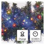 LED vánoční řetěz – ježek, 12 m, venkovní i vnitřní, multicolor, časovač
