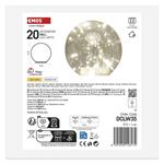 LED vánoční skleněná koule – zlatá, 15 cm, 3x AA, vnitřní, teplá bílá, časovač
