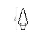 LED vánoční stromek, 52 cm, 3x AA, vnitřní, teplá bílá, časovač