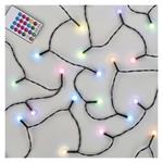 LED vianočná čerešňová reťaz - gule, 10 m, RGB, diaľkové ovládanie, programy, časovač