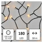 LED vianočná reťaz, 18 m, vnútorná a vonkajšia, vintage, časovač