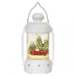 LED vianočný lampáš, 19,5 cm, 3x AA, vnútorný, teplá biela, časovač