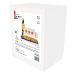 LED zasněžený vánoční kostel, 26 cm, 3x AA, vnitřní, teplá bílá