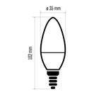 LED žiarovka Classic Candle 5W E14 teplá biela 3Ks