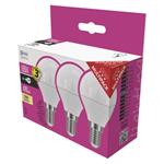 LED žiarovka Classic Mini Globe 6W E14 teplá biela 3Ks