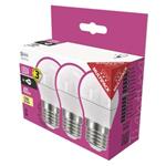 LED žiarovka Classic Mini Globe 6W E27 teplá biela 3Ks