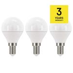 LED žiarovka Classic miniglobe 6W E14 neutrálna biela, 3 ks