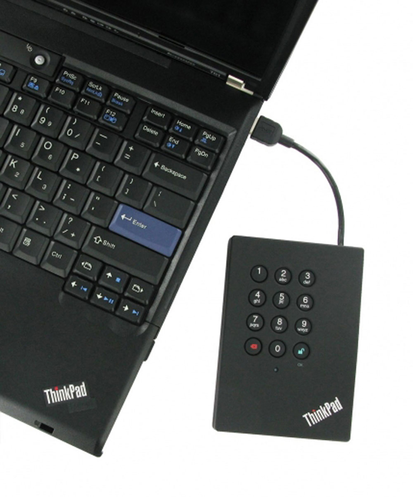 Lenovo Portable Secure 1TB Hard Drive, USB 3.0