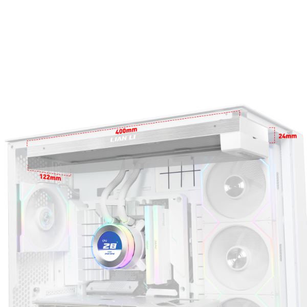 Lian Li HydroShift II LCD-C 360CL ARGB, bílá