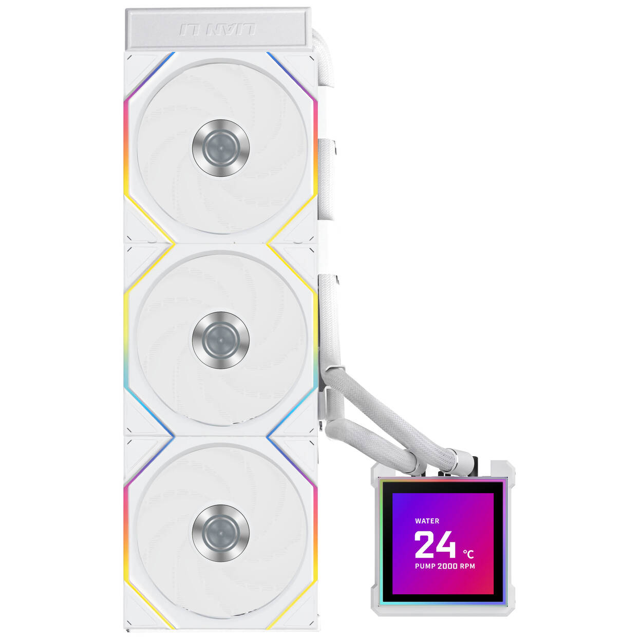 Lian Li HydroShift II LCD-S 360TL, bílá