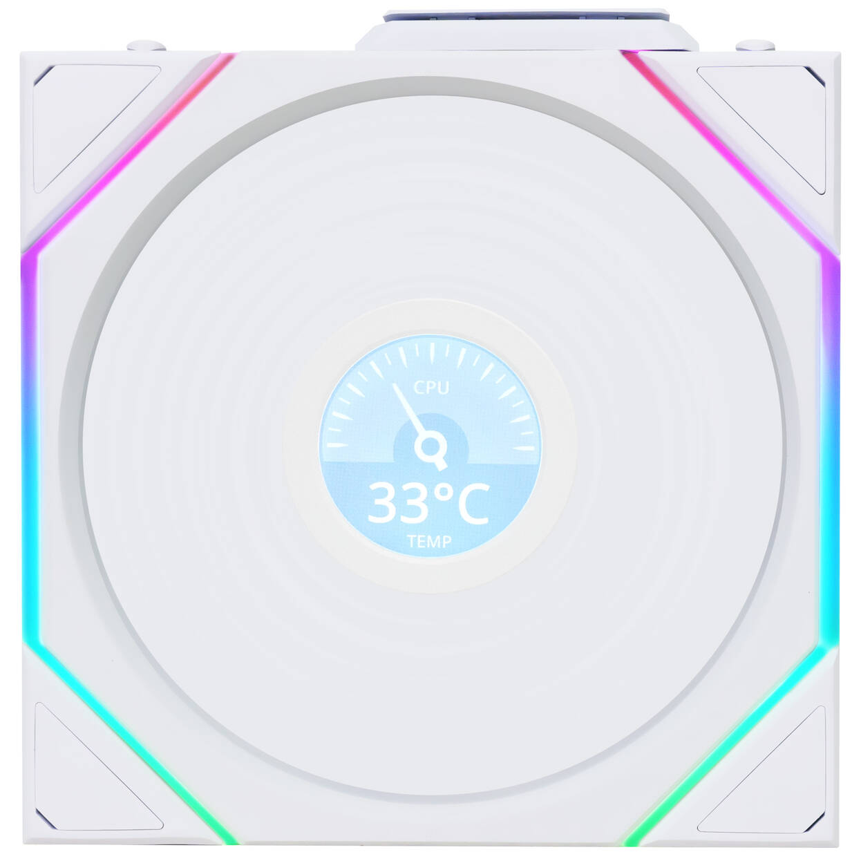 Lian Li UNI FAN TL Wireless LCD 120mm Reverse Blade, bílá