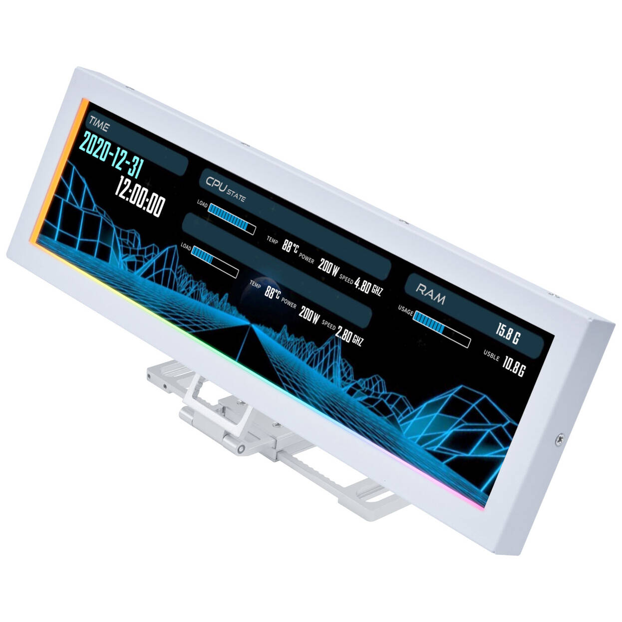 Lian Li Universal Screen 8.8", bílá