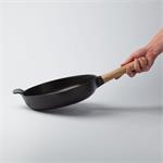 Liatinová panvica BergHOFF s drevenou rukoväťou RON 26 cm, čierna