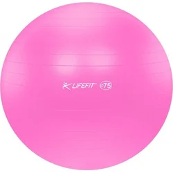 LifeFit Anti-Burst 75 cm, ružová gymnastická lopta
