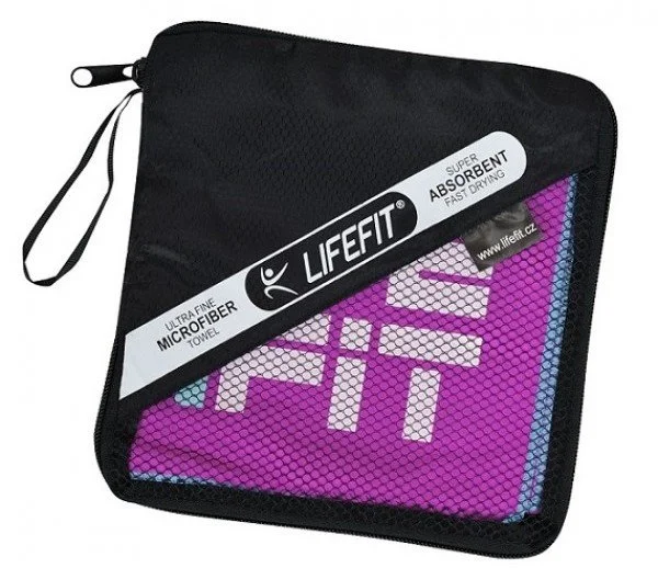 LIFEFIT rýchloschnúci uterák z mikrovlákna 105x175cm, fialový F-RUC-30-02